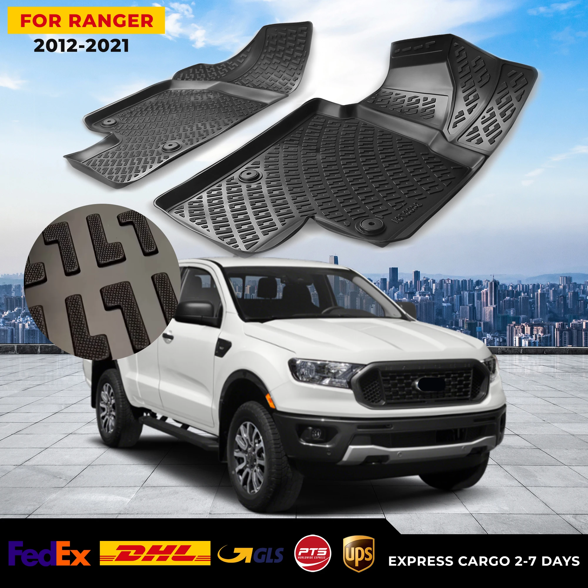 3D автомобильный напольный коврик для Ford Ranger 2012-2021, водонепроницаемый специальный коврик для ног, аксессуары, коврики, Нескользящие
3D автомобильный напольный коврик для Ford Ranger 2012-2021, водонепроницаемый специальный коврик для ног, аксессуары, коврики, Нескользящие