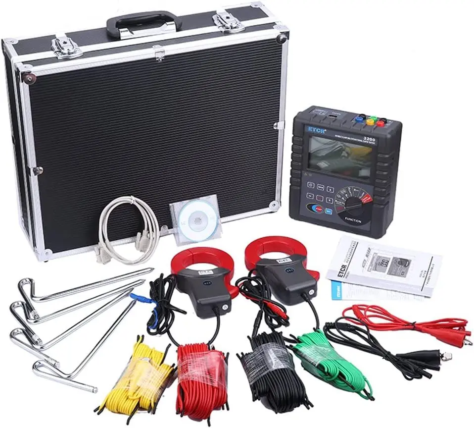 Double Clamp Grounding Resistance Tester Meter Earth Resistance Measurement Soil Resistivity Meter With Range 0~30.00kohm
Double Clamp Grounding Resistance Tester Meter Earth Resistance Measurement Soil Resistivity Meter With Range 0~30.00kohm