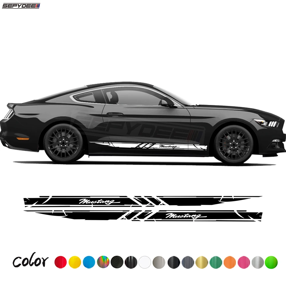 Car Sport Stickers Side Stripes Skirt Decor Accessories Auto Body Vinyl Decals For Ford Mustang 2000-Present GT Shelby 500
Car Sport Stickers Side Stripes Skirt Decor Accessories Auto Body Vinyl Decals For Ford Mustang 2000-Present GT Shelby 500