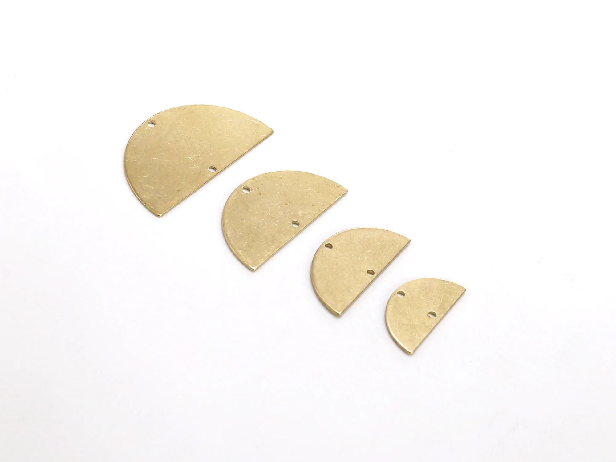 Half Round Earring Charms, Semi Circle Connector, 21x10.5mm, Brass Findings, Jewelry Making Supplies R050
Half Round Earring Charms, Semi Circle Connector, 21x10.5mm, Brass Findings, Jewelry Making Supplies R050