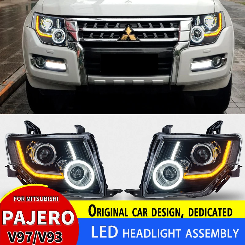 2009 ~ 2021 для Mitsubishi Pajero V97 V93 Автомобильные фары лампы (светодиодные) двойные линзы ленты фары Pajero головная лампа в сборе
2009 ~ 2021 для Mitsubishi Pajero V97 V93 Автомобильные фары лампы (светодиодные) двойные линзы ленты фары Pajero головная лампа в сборе