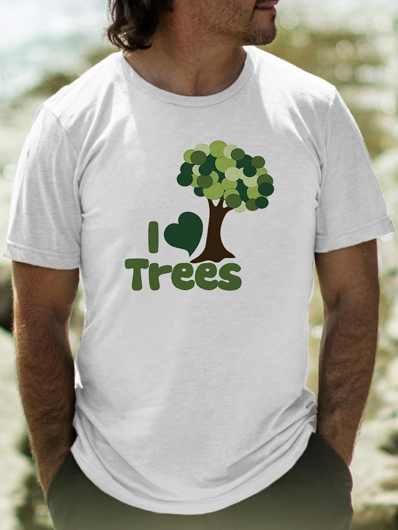 Summer Men's T-Shirts Oversized Loose Clothes I Love Trees Printed Men's T-Shirt O Collared T-shirts Unisex
Summer Men's T-Shirts Oversized Loose Clothes I Love Trees Printed Men's T-Shirt O Collared T-shirts Unisex