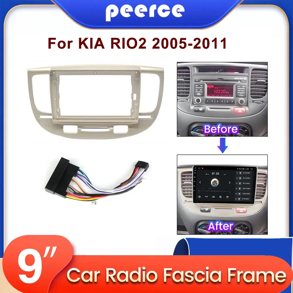 9 Inch Car Radio Fascia Cable For KIA Rio 2005-2011 Stereo Installing 2 Din Panel Trim Kit Dash Frame DVD Gps Mp5 Android Player
9 Inch Car Radio Fascia Cable For KIA Rio 2005-2011 Stereo Installing 2 Din Panel Trim Kit Dash Frame DVD Gps Mp5 Android Player