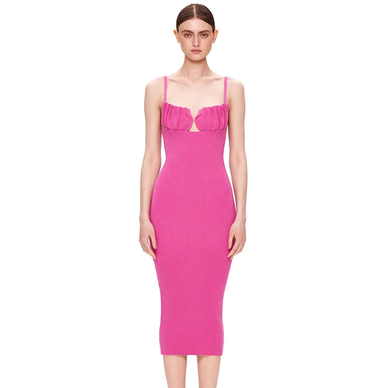 Новинка, женское пикантное длинное платье на бретелях-спагетти с рюшами, элегантное платье без рукавов с низким вырезом для ночного клуба
Новинка, женское пикантное длинное платье на бретелях-спагетти с рюшами, элегантное платье без рукавов с низким вырезом для ночного клуба