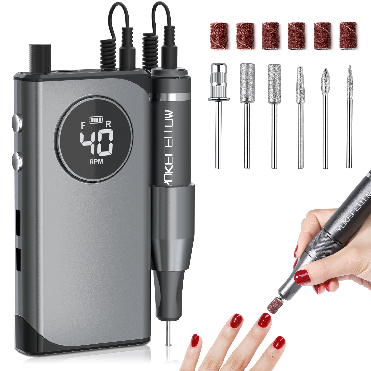 Rechargeable 35000/40000RPM Electric Nail Drill Machine For Gel Nail Polish Portable E-file Milling Nail Files With LCD Display
Rechargeable 35000/40000RPM Electric Nail Drill Machine For Gel Nail Polish Portable E-file Milling Nail Files With LCD Display