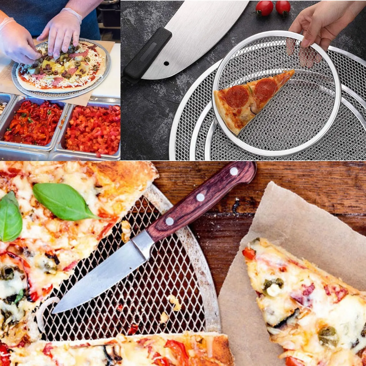 Mesh Grill Pizza Screen Round Baking Tray Accessories Net Kitchen Tools Ovens Kit Molds for Pizza, Shape Pizza, Pizza Grid tray
Mesh Grill Pizza Screen Round Baking Tray Accessories Net Kitchen Tools Ovens Kit Molds for Pizza, Shape Pizza, Pizza Grid tray