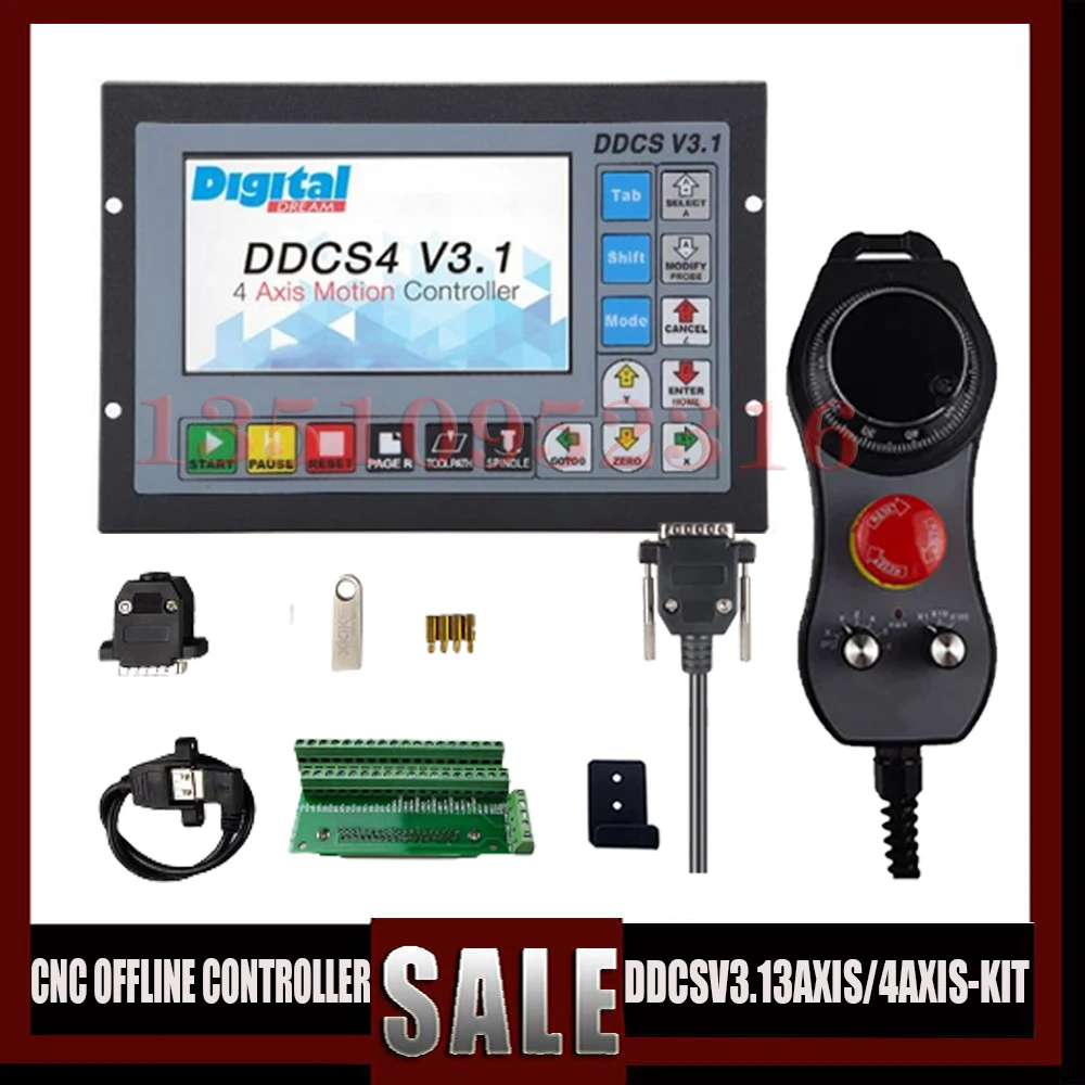 Ddcsv3.1 Cnc Offline Controller 3-axis/4-axis 500khz G Code Mach3 Usb Controller 6-axis Emergency Stop Handwheel Mpg
Ddcsv3.1 Cnc Offline Controller 3-axis/4-axis 500khz G Code Mach3 Usb Controller 6-axis Emergency Stop Handwheel Mpg