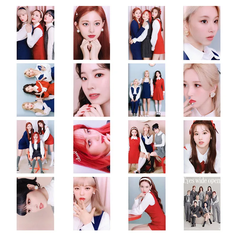 

16pcs/set KPOP TWICE Album I CAN'T STOP MEE Photocard LOMO Card Single Sides Postcard Na Yeon Yoo JungYeon Fans Collection Gift