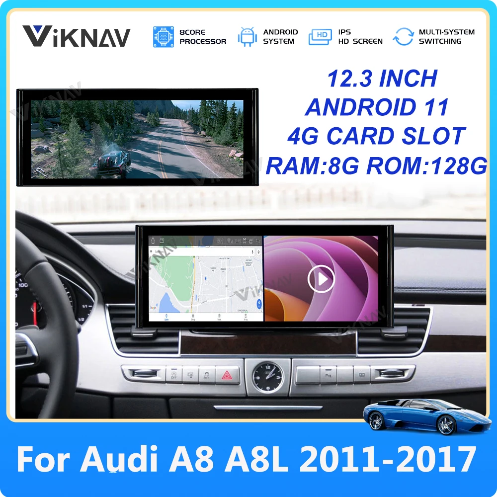 Автомагнитола для Audi A8, 12,3 дюйма, 2DIN, стерео, мультимедийный плеер, GPS-навигация
Автомагнитола для Audi A8, 12,3 дюйма, 2DIN, стерео, мультимедийный плеер, GPS-навигация