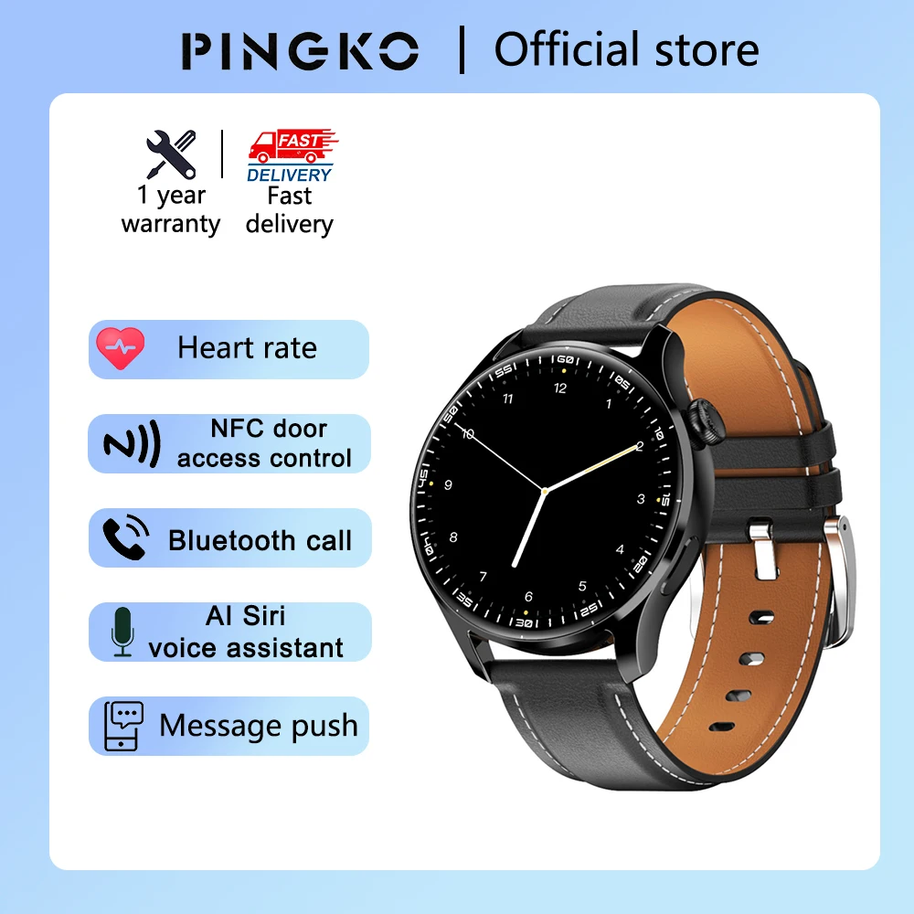 2022 PINGKO New NFC Bluetooth Answer Call Smart Watch Men For Tiktok Remote Control Watch Face Customize Watches IP68 Waterproof
2022 PINGKO New NFC Bluetooth Answer Call Smart Watch Men For Tiktok Remote Control Watch Face Customize Watches IP68 Waterproof