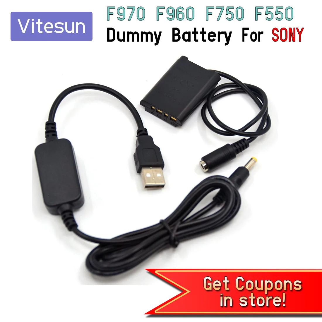 Vitesun USB Cable Adapter + AC-LS5+DK-X1 DC Coupler NP-BX1 NPBX1 Dummy Battery for Sony DSC-RX1 DSC RX100 RX1R
Vitesun USB Cable Adapter + AC-LS5+DK-X1 DC Coupler NP-BX1 NPBX1 Dummy Battery for Sony DSC-RX1 DSC RX100 RX1R