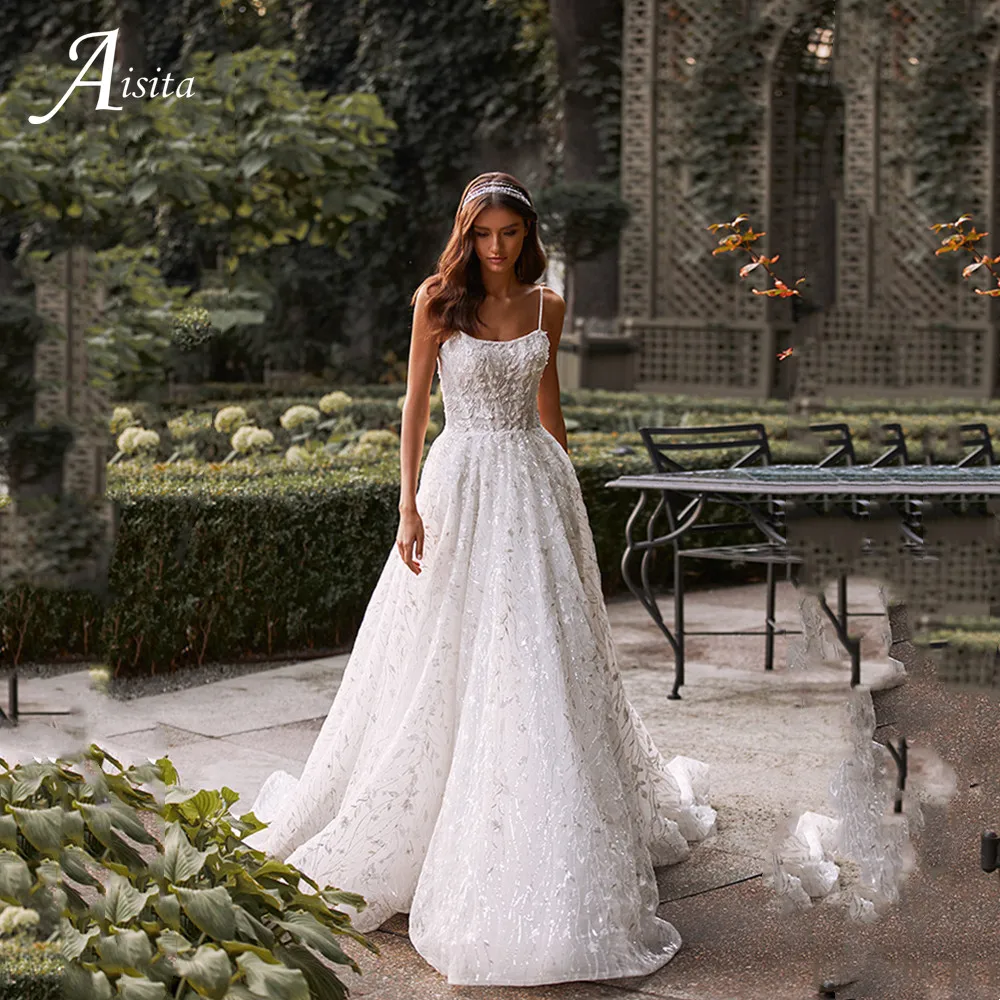 Romantic A-line Wedding Dress 2022 For Women Embroidery Bridal Gowns Grace Spaghetti Strap Bride Dresses vestidos de novia
Romantic A-line Wedding Dress 2022 For Women Embroidery Bridal Gowns Grace Spaghetti Strap Bride Dresses vestidos de novia