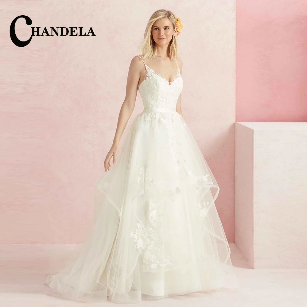CHANDELA Chic Wedding Dresses Spaghetti Straps Sweetheart Ruched Appliques Bridal Gown Suknia slubna Customised For Women
CHANDELA Chic Wedding Dresses Spaghetti Straps Sweetheart Ruched Appliques Bridal Gown Suknia slubna Customised For Women