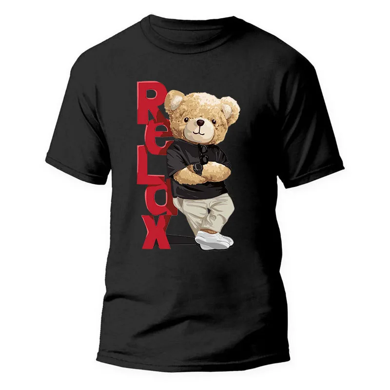 Men Tee Shirts Relax Little Bear Print Summer 100% Cotton Top Short Sleeve ropa hombre Causal O-neck Men Oversized T shirt S-9XL
Men Tee Shirts Relax Little Bear Print Summer 100% Cotton Top Short Sleeve ropa hombre Causal O-neck Men Oversized T shirt S-9XL