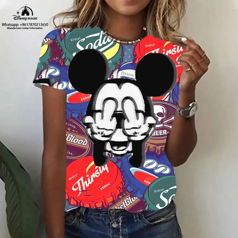Mickey Fashion Blouse 2022 Round Neck T-Shirt Sexy Minnie Short Sleeve T-Shirt Cool Disney Kawaii T-Shirt
Mickey Fashion Blouse 2022 Round Neck T-Shirt Sexy Minnie Short Sleeve T-Shirt Cool Disney Kawaii T-Shirt