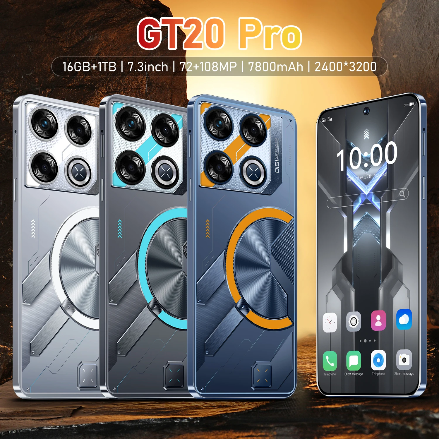 Оригинальный смартфон GT20 Pro 7 3-дюймовый глобальный вариант 16 ГБ + 1 ТБ Snapdragon8 gen3