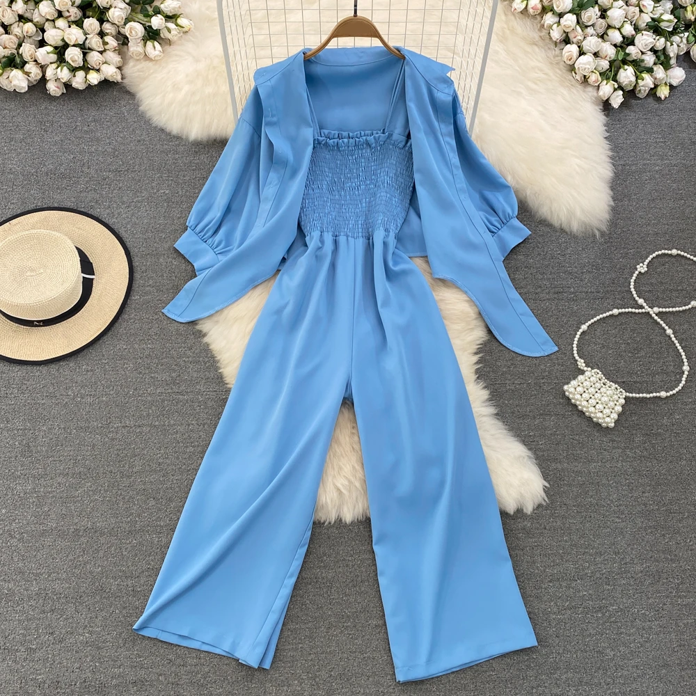 Clothland Women Elegant Two Piece Set Jumpsuits Sleeveless Elastic Bust Playsuits Bow Tie Blouse Shirt Autumn Suits KA256
Clothland Women Elegant Two Piece Set Jumpsuits Sleeveless Elastic Bust Playsuits Bow Tie Blouse Shirt Autumn Suits KA256