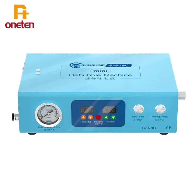 SUNSHINE S-978C Mini Defoaming Machine For Curved Screen Flat Screen Under 7 inches Efficient Defoaming Temperature Adjustable
SUNSHINE S-978C Mini Defoaming Machine For Curved Screen Flat Screen Under 7 inches Efficient Defoaming Temperature Adjustable