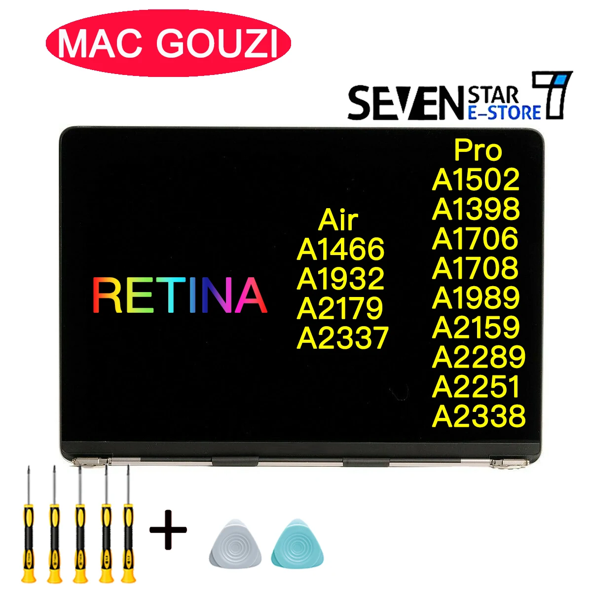 

LCD Screen Display MacBook Air Pro A1398 A1466 A1502 A1706 A1708 A1707 A1990 A1932 A2179 A1989 A2159 A2289 A2251 A2337 A2338 LED