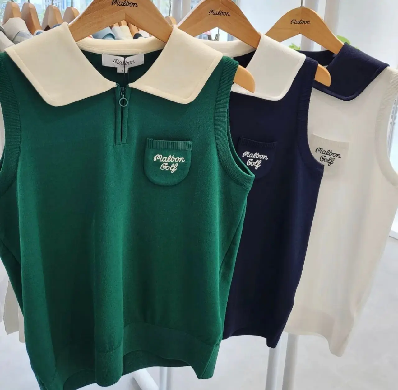 2022 Spring and Summer Korea Golf Clothing Women Outdoor Casual Stack V-neck Needle Vest Cute Girl Top Clothes Vest green
2022 Spring and Summer Korea Golf Clothing Women Outdoor Casual Stack V-neck Needle Vest Cute Girl Top Clothes Vest green