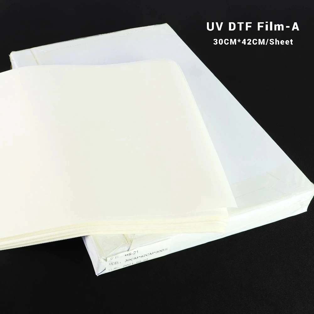 RF UV Printer 100pcs A3 UV DTF AB Film 30CMx42CM Sheet Adhesive Laminating Roll For UV Printer Transfer To Helmet
RF UV Printer 100pcs A3 UV DTF AB Film 30CMx42CM Sheet Adhesive Laminating Roll For UV Printer Transfer To Helmet