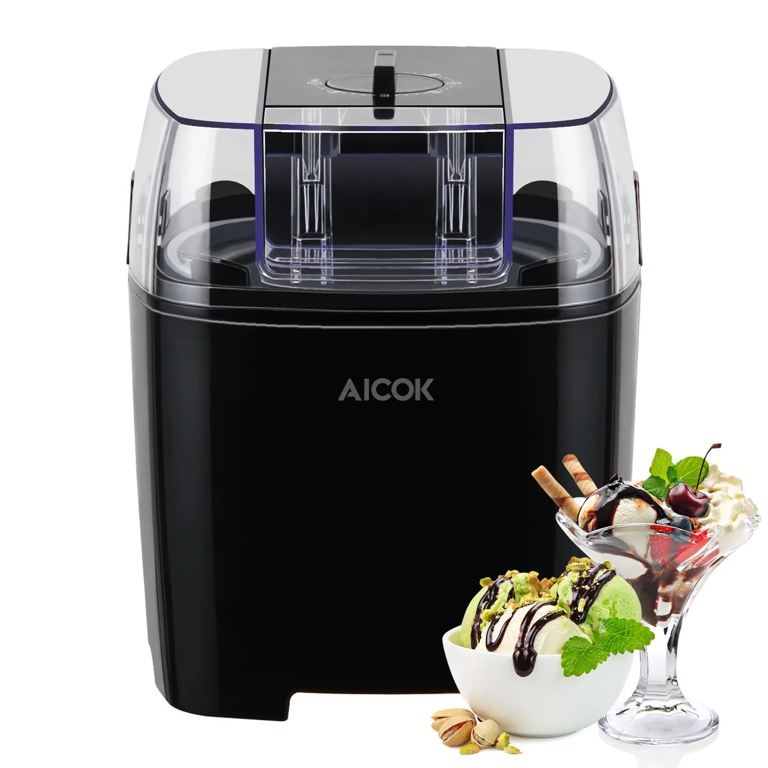 AICOOK Ice Cream Machine 1.5L Yoghurt Sorbet Ice Cream Maker with Timer Ice Cream Scoop
AICOOK Ice Cream Machine 1.5L Yoghurt Sorbet Ice Cream Maker with Timer Ice Cream Scoop