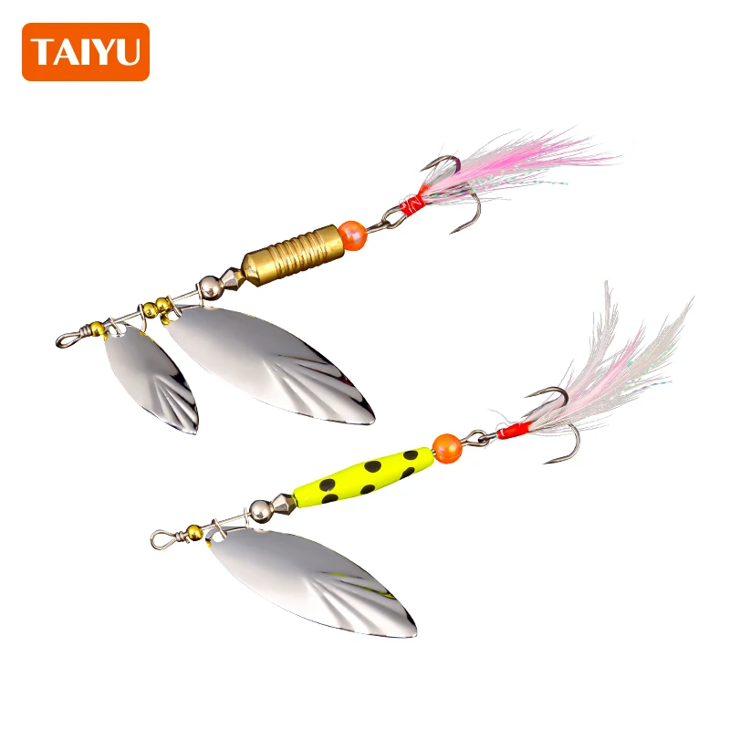 TAIYU 7g 10g Metal Rotating Sequins Spoon fishing lure Feather Treble Hook Spinner Hard Bait Fishing Accessories artificial bait
TAIYU 7g 10g Metal Rotating Sequins Spoon fishing lure Feather Treble Hook Spinner Hard Bait Fishing Accessories artificial bait