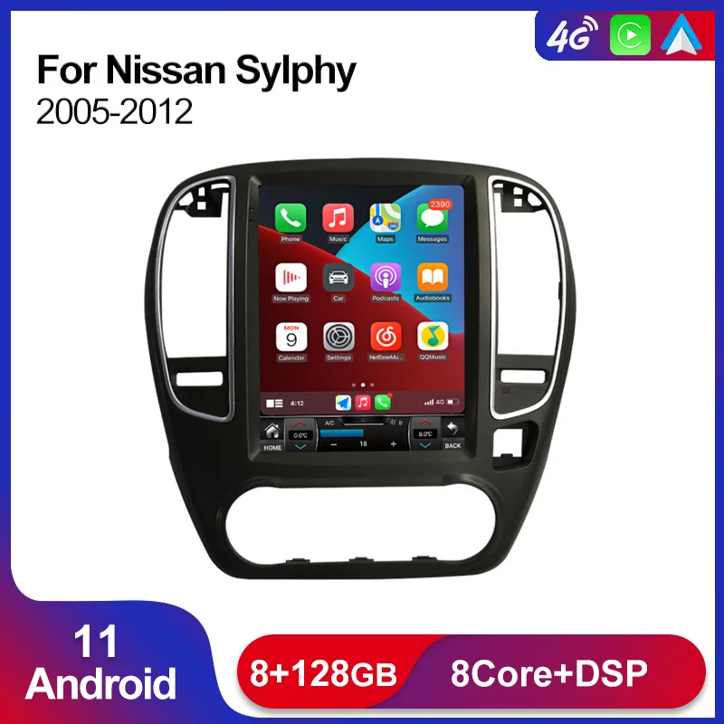4G Lte DSP Android 11 Tesla Style Car Radio For Nissan Bluebird Sylphy Almera G11 2005-2012 Multimedia Video Player Navigation
4G Lte DSP Android 11 Tesla Style Car Radio For Nissan Bluebird Sylphy Almera G11 2005-2012 Multimedia Video Player Navigation