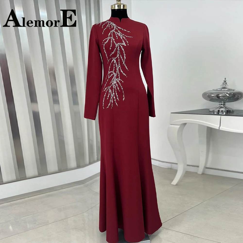 Alemore Chic Classic Muslim Evening Prom Dresses Appliques High Neck Long Sleeves Pleat Customised Vestidos Robes De Soirée
Alemore Chic Classic Muslim Evening Prom Dresses Appliques High Neck Long Sleeves Pleat Customised Vestidos Robes De Soirée