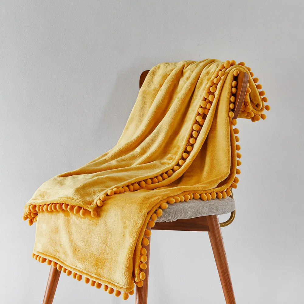 Flannel Blanket Super Soft Fluffy Blanket Comfy Blanket Cozy Throw Blanket Warm Blanket with Pompom Fringe Travel Blankets
Flannel Blanket Super Soft Fluffy Blanket Comfy Blanket Cozy Throw Blanket Warm Blanket with Pompom Fringe Travel Blankets