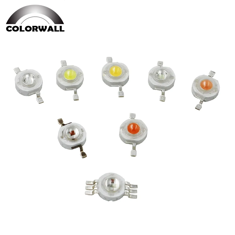 

10pcs 1W 3W High Power LED Light-Emitting Diode LEDs Chip SMD Warm White Red Green Blue Yellow For SpotLight Downlight Lamp Bulb