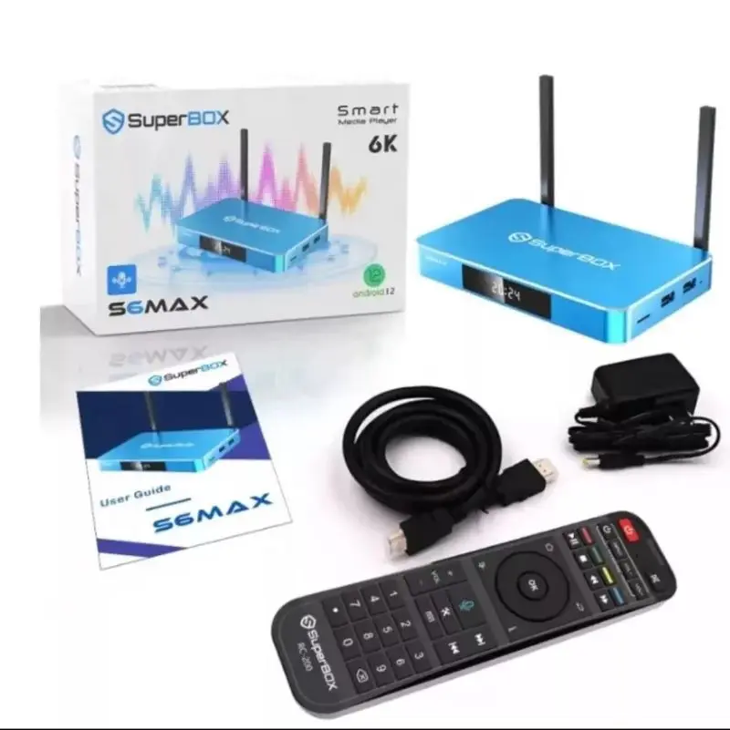 Промо-промоложение SuperBox S6 Max 6K Ultra HD с премиум-приложением — голосовой пульт