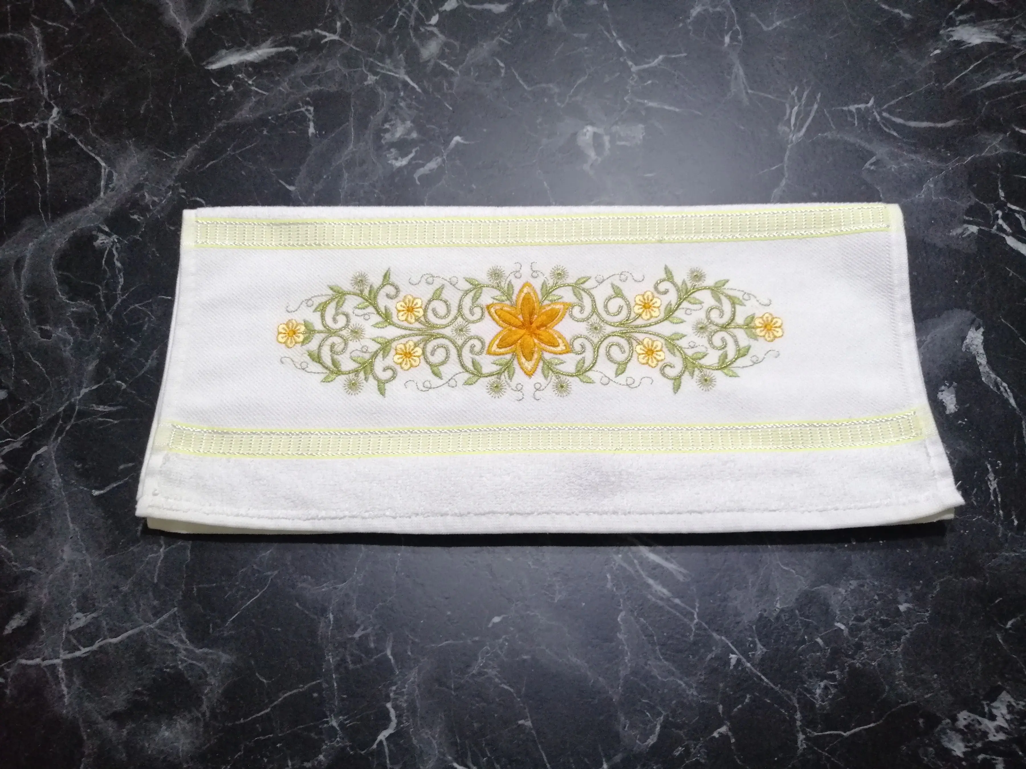 

Турецкое полотенце ручной работы из 100% хлопка, мягкое трикотажное полотно, вышитый узор, для дома, свадьбы, приданое, желтое цветочное шитье,...