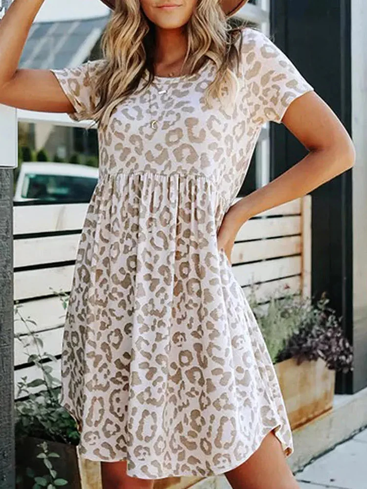 Leopard Ruffled Short Sleeve Mini Dress Sexy Ruffles Short Sleeve V Neck Boho Party Mini Sweet Beach Short Sleeve Dress
Leopard Ruffled Short Sleeve Mini Dress Sexy Ruffles Short Sleeve V Neck Boho Party Mini Sweet Beach Short Sleeve Dress