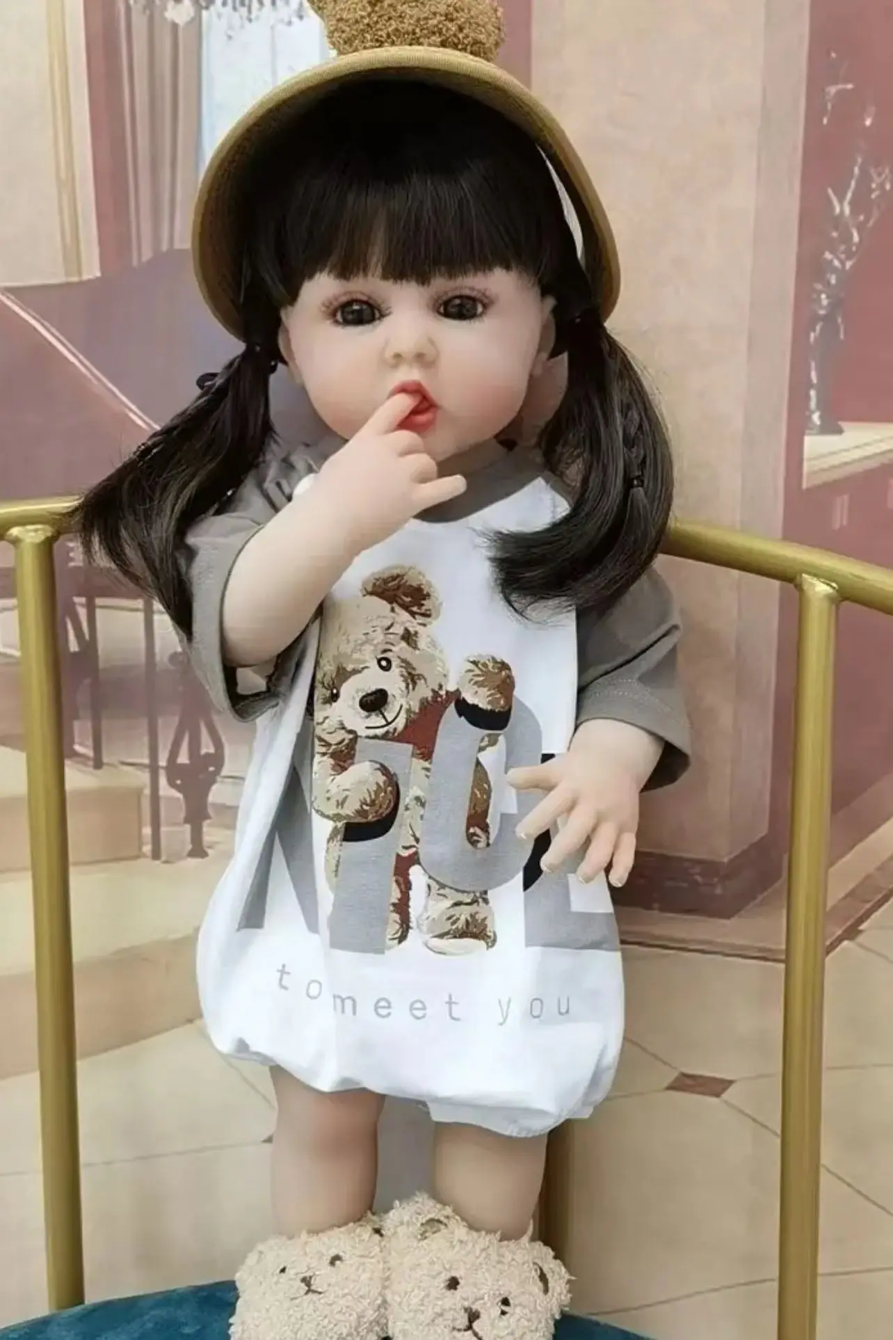 NPK 55CM full Body Cuddly Reborn Toddler Girl Doll Princess Erin Lifelike Soft Touch Christmas Gifts for Children
NPK 55CM full Body Cuddly Reborn Toddler Girl Doll Princess Erin Lifelike Soft Touch Christmas Gifts for Children