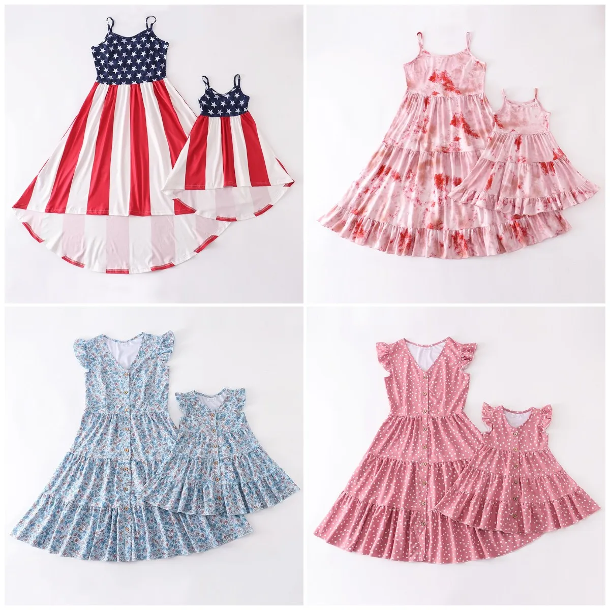Girlymax Independence Day July 4th Summer Baby Girls Mommy &me Boutique Children Clothes Stripe Floral Milk Silk Dress Kidswear
Girlymax Independence Day July 4th Summer Baby Girls Mommy &me Boutique Children Clothes Stripe Floral Milk Silk Dress Kidswear