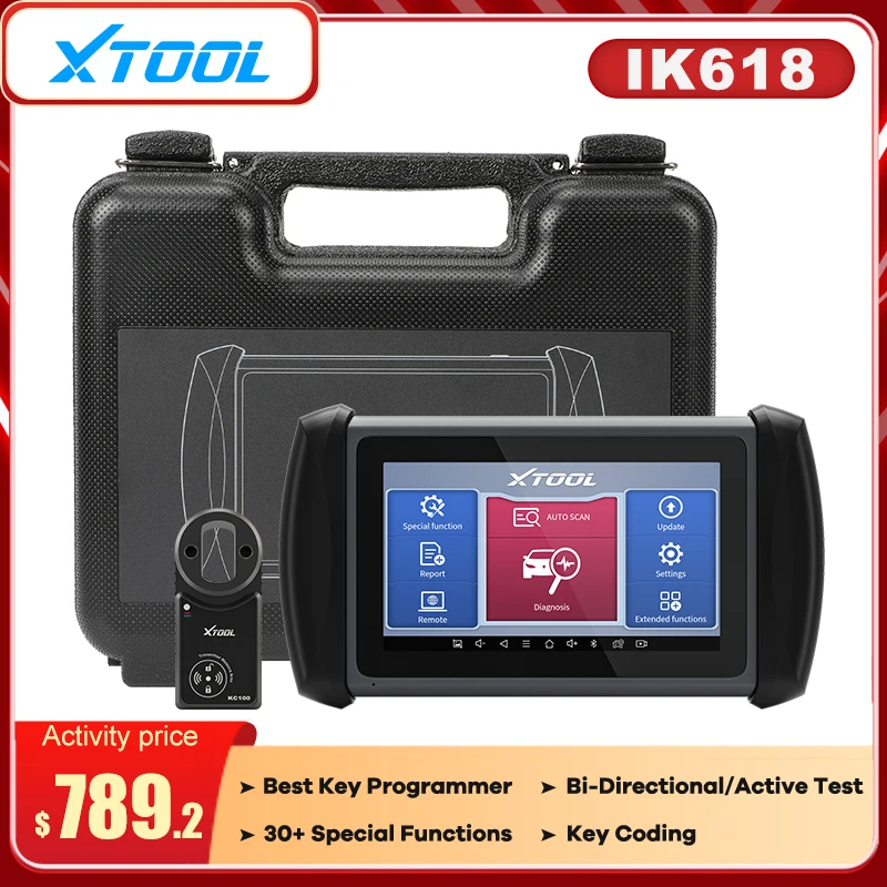 Newest XTOOL IK618 X100 Key Programmer Car OBD2 Diagnostic Tools X100PAD3 Key Programmer 30+ Reset Serve Bi- Directional Control
Newest XTOOL IK618 X100 Key Programmer Car OBD2 Diagnostic Tools X100PAD3 Key Programmer 30+ Reset Serve Bi- Directional Control
