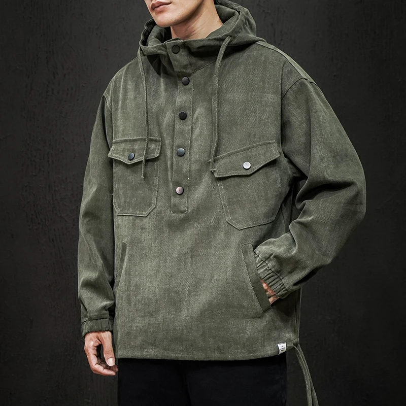 2023 Spring New Mens Hooded Jacket Fashion Multi Pockets Harajuku Streetwear Coat Mens Solid Loose Casual Outerwear Plus Size
2023 Spring New Mens Hooded Jacket Fashion Multi Pockets Harajuku Streetwear Coat Mens Solid Loose Casual Outerwear Plus Size