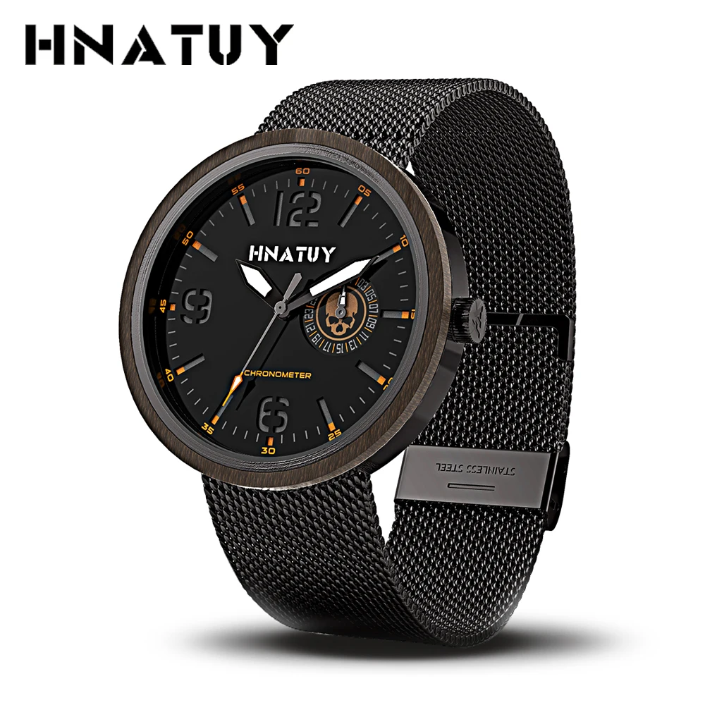 Hnatuy Mens Watches Fashion & Casual Top Brand Luxury Big Dial Military Quartz Watch 5 ATM Waterproof Sport Wooden Watch Men
Hnatuy Mens Watches Fashion & Casual Top Brand Luxury Big Dial Military Quartz Watch 5 ATM Waterproof Sport Wooden Watch Men