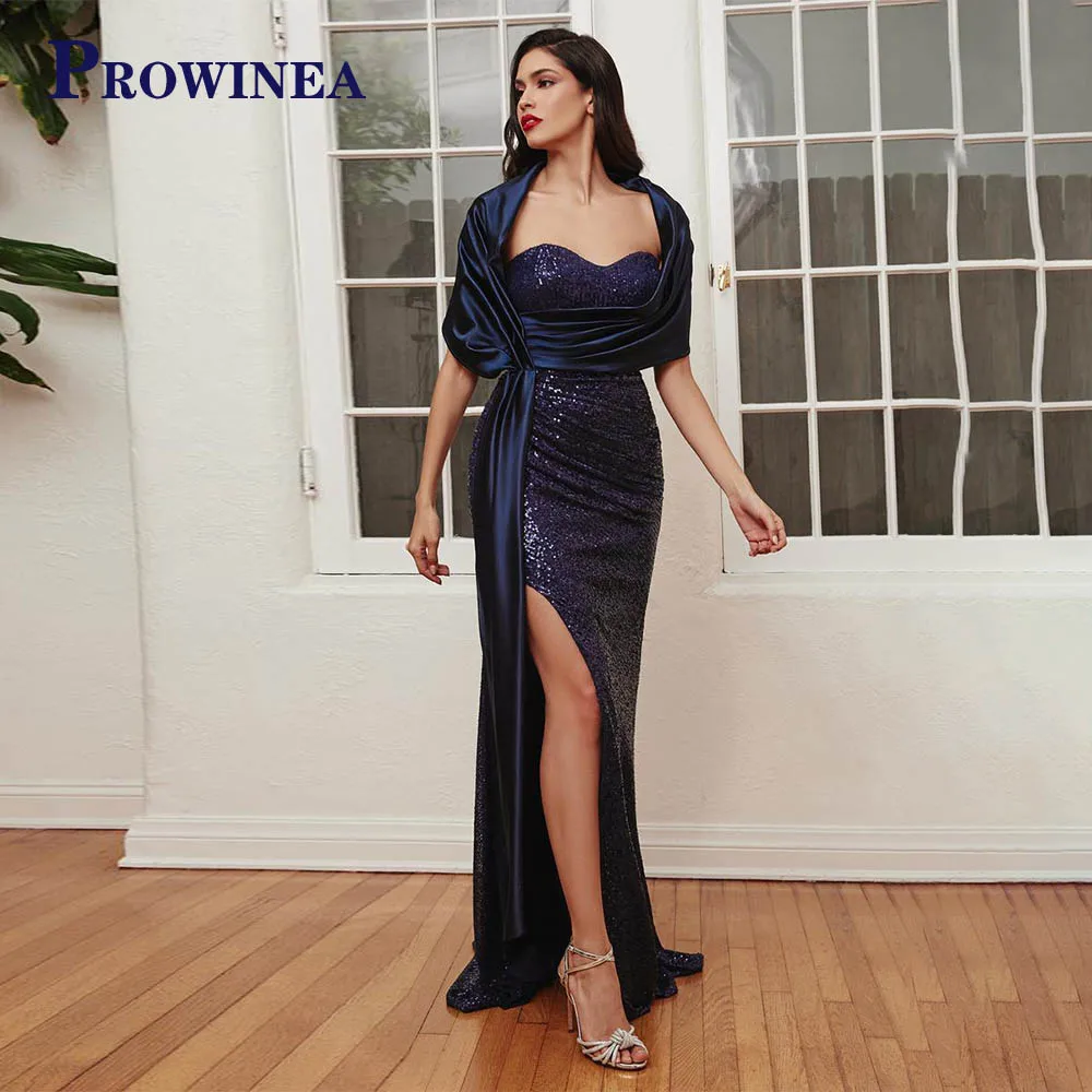 Prowinea Glitter Sequin Mermaid Formal Party Dresses For Women Slit Strapless Zipper Detachable Robes De Soirée Made To Order
Prowinea Glitter Sequin Mermaid Formal Party Dresses For Women Slit Strapless Zipper Detachable Robes De Soirée Made To Order