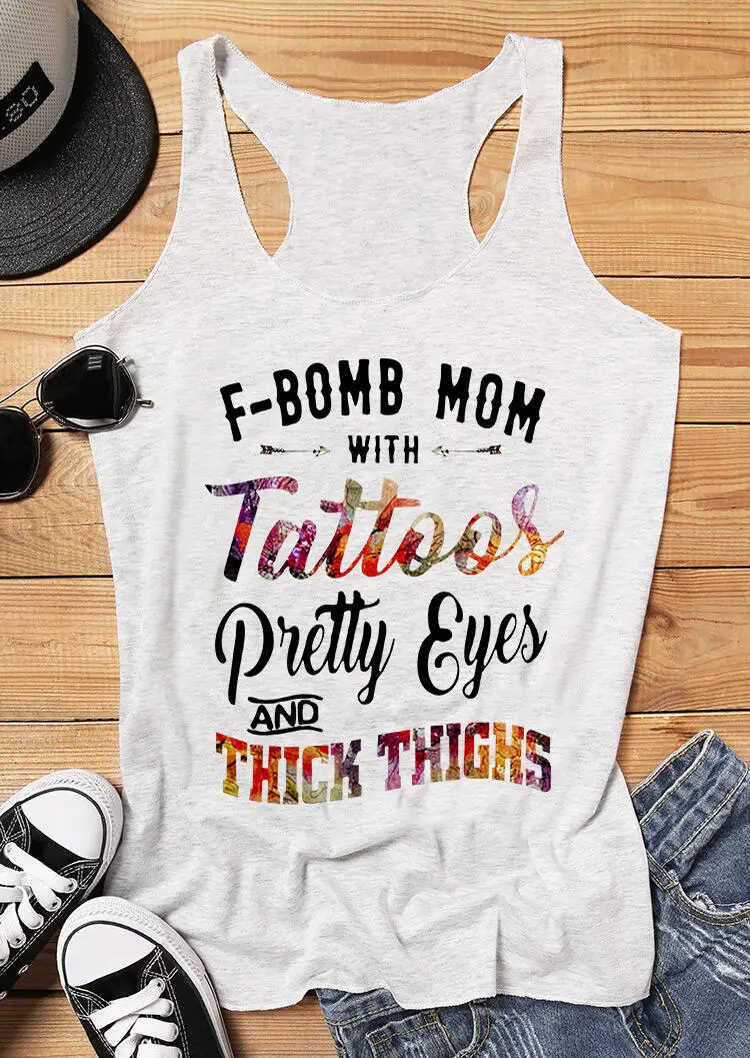 Женская футболка с татуировкой F-Bomb Mom, модная майка без рукавов, повседневный жилет, сексуальный пуловер
Женская футболка с татуировкой F-Bomb Mom, модная майка без рукавов, повседневный жилет, сексуальный пуловер