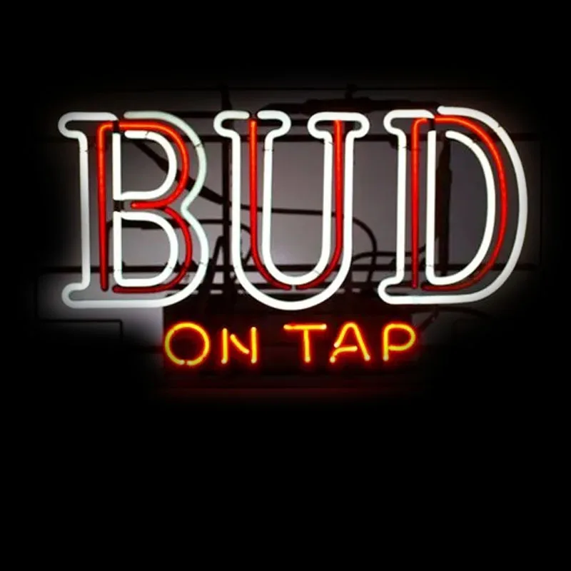 

Neon Sign Bud Light On Tap Neon Bulb Sign Anime Room Decor Inside Retro Wall sign Vintage Neon Beer Club Filled Gas Glass Lamp