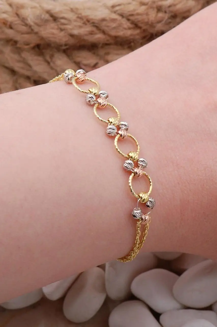 Genuine Real 925 Sterling Silver Dainty Beaded Golden Chain Bracelet Delicate Lovely Bracelet Gift for Her Women Birthday Gift
Genuine Real 925 Sterling Silver Dainty Beaded Golden Chain Bracelet Delicate Lovely Bracelet Gift for Her Women Birthday Gift