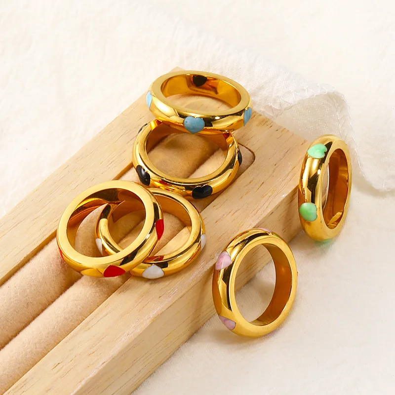 Trendy Multi Heart Wedding Rings For Women Men Korean Accessories Fashion Gold Color Stainless Steel Jewelry Drop Shipping
Trendy Multi Heart Wedding Rings For Women Men Korean Accessories Fashion Gold Color Stainless Steel Jewelry Drop Shipping