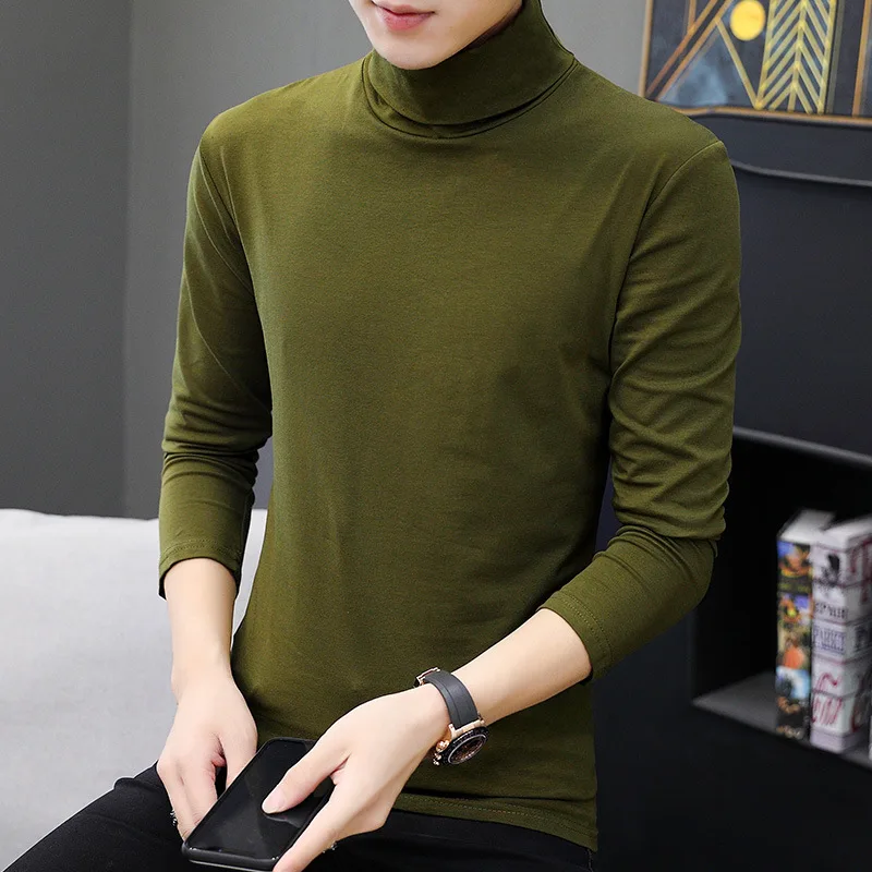 2022 New Men Fashion T Shirt Tees Slim Tops Male Stretch T-shirt Turtleneck Long Sleeve Tee Shirts High Collar Men's Cotton Tees
2022 New Men Fashion T Shirt Tees Slim Tops Male Stretch T-shirt Turtleneck Long Sleeve Tee Shirts High Collar Men's Cotton Tees