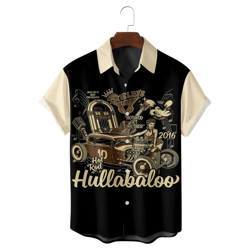 2022 hot rod car pattern retro print shirt, hawaiian fashion casual american retro style, summer shirt for men and women
2022 hot rod car pattern retro print shirt, hawaiian fashion casual american retro style, summer shirt for men and women