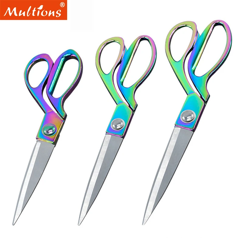 8/9.5/10.5 inch Titanium Tailor Scissors for Fabric Leather Cutting Professional Stainless Steel Sewing Scissors Tools
8/9.5/10.5 inch Titanium Tailor Scissors for Fabric Leather Cutting Professional Stainless Steel Sewing Scissors Tools