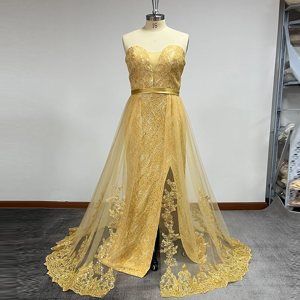 Lace Mermaid 2022 Evening Dresses Sweetheart Party Dresses فساتين السهرة Appliques Detachable Train Side Split Party Gowns
Lace Mermaid 2022 Evening Dresses Sweetheart Party Dresses فساتين السهرة Appliques Detachable Train Side Split Party Gowns