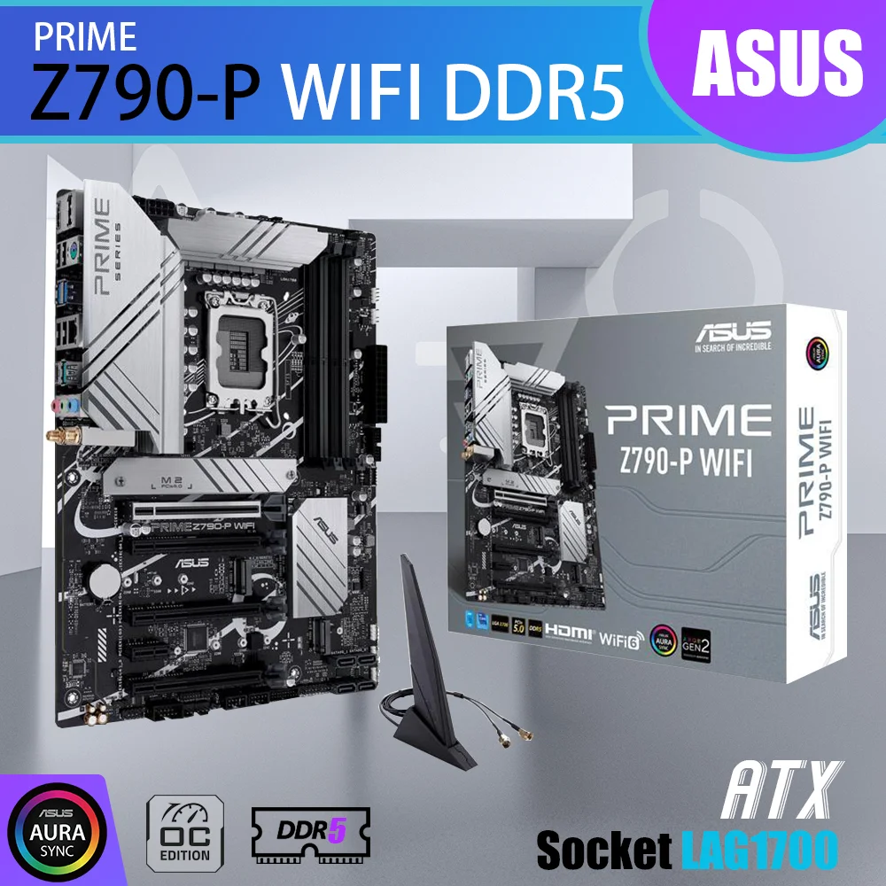 

New ASUS PRIME Z790-P WIFI DDR5 Motherboard LGA1700 Mainboard 128G Support Intel 12th 13th Gen I3 I5 I7 I9 Kit RGB ATX