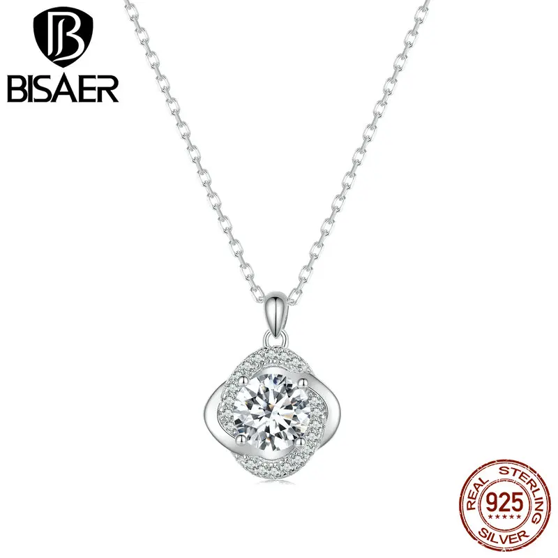 BISAER VVS1 EX 1CT D Color Moissanite Necklace Geometric Neck Chain Plated Platinum for Women 925 Sterling Silver Luxury Jewelry
BISAER VVS1 EX 1CT D Color Moissanite Necklace Geometric Neck Chain Plated Platinum for Women 925 Sterling Silver Luxury Jewelry